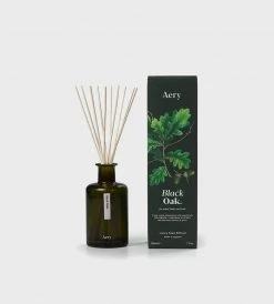 Aery Living Homewares Aery | Botanical Green Reed Diffuser | Black Oak