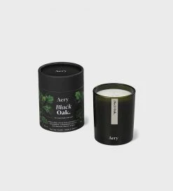 Aery Living Homewares Aery | Botanical Green Soy Candle | Black Oak