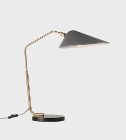 Mayfield New In Home Anika Desk Lamp | Dark Gold & Satin Grey