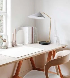 Mayfield New In Home Anika Desk Lamp | Dark Gold & Satin Grey