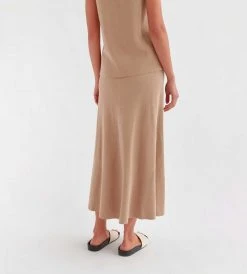 Fashion + Beauty Assembly Label | Ainsley Knit Skirt | Almond