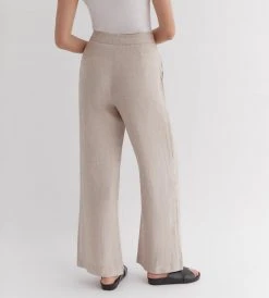 Assembly Label | Ari Wide Leg Linen Pant | Oat