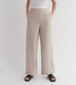 Assembly Label | Ari Wide Leg Linen Pant | Oat