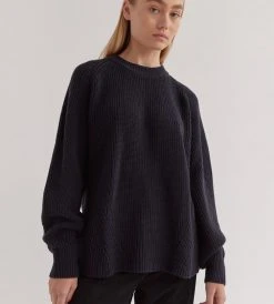 Assembly Label | Bria Cotton Crew Knit | True Navy