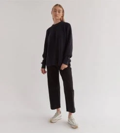 Assembly Label | Bria Cotton Crew Knit | True Navy