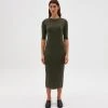 Assembly Label | Ella Midi Dress | Dark Olive Marle