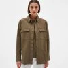 Assembly Label | Hana Twill Overshirt | Dark Olive