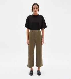 New Arrivals Assembly Label | Hana Twill Pant | Dark Olive