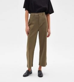 New Arrivals Assembly Label | Hana Twill Pant | Dark Olive