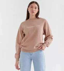 Fashion + Beauty Assembly Label | Logo Fleece Womens | Sand/White