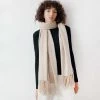 New In Fashion Assembly Label | Longline Wool Scarf | Almond Marle