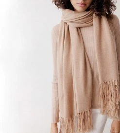 Assembly Label | Longline Wool Scarf | Sand