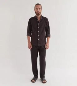 Assembly Label | Men's Cord Shirt Washed | Black Fashion + Beauty