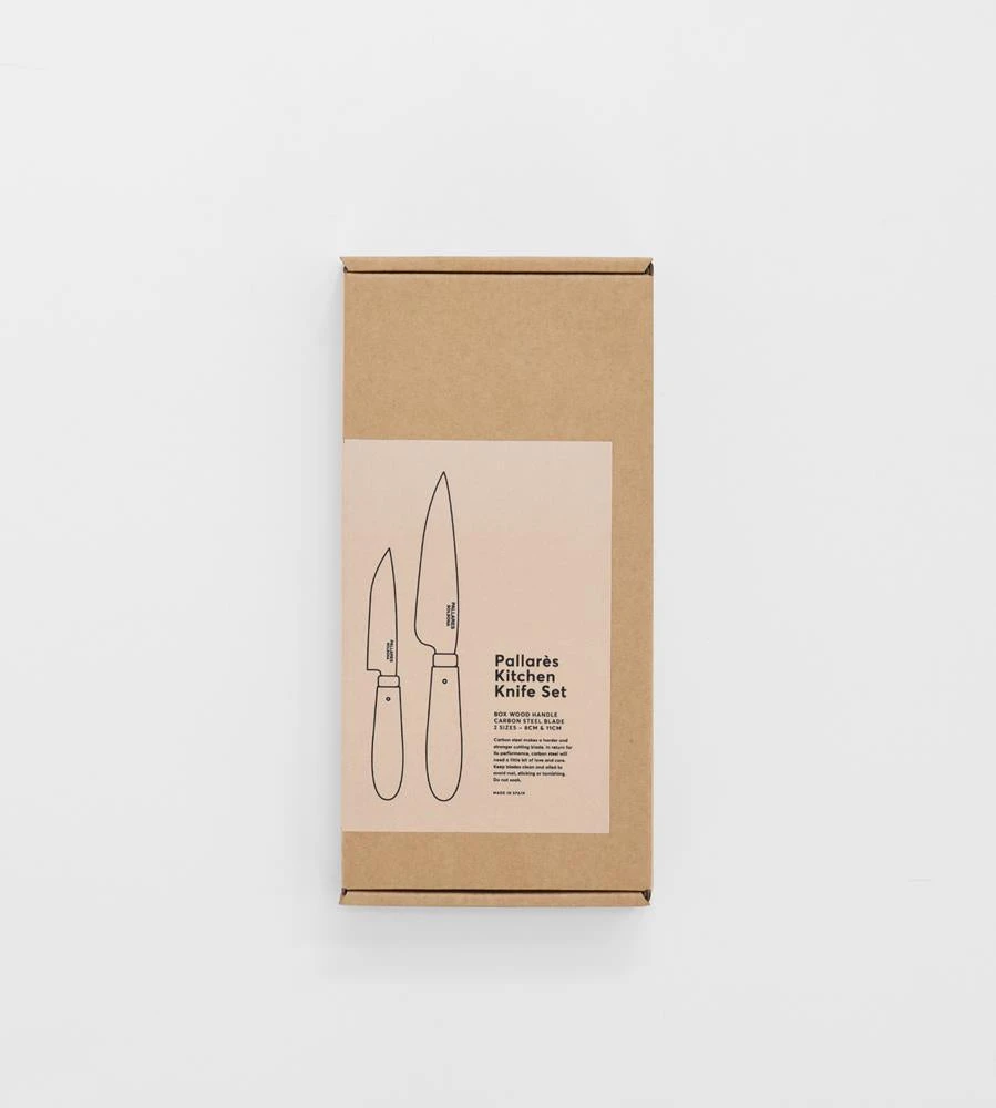 Pallares Solsona | Kitchen Knife Set | 8cm & 11cm Carbon Steel Homewares