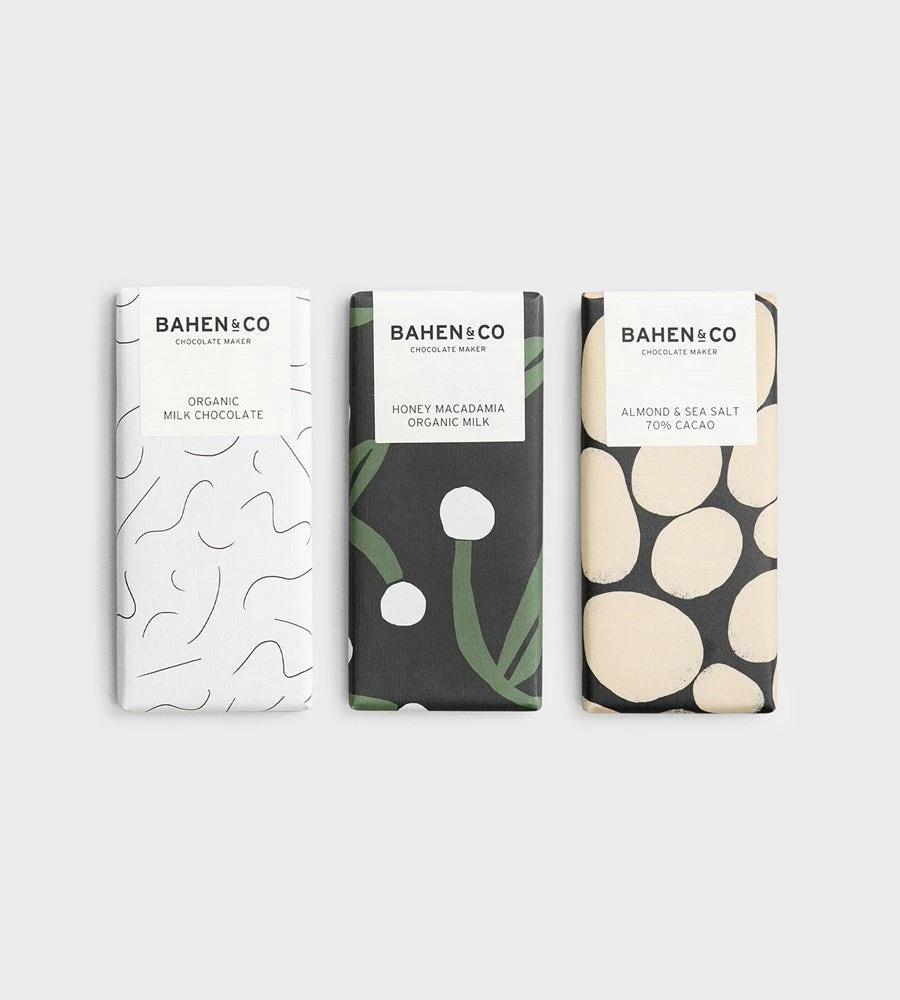 Homewares Bahen & Co. | Stone Ground Chocolate Bar | Honey Macadamia Organic Milk