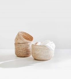 Mediterranean Markets Homewares Balah Jute Cylinder Basket