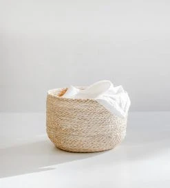 Mediterranean Markets Homewares Balah Jute Cylinder Basket