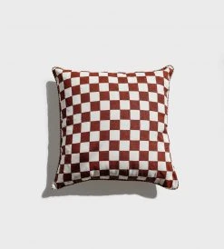 Bonnie And Neil | Small Checkers Chocolate | Cushion Homewares