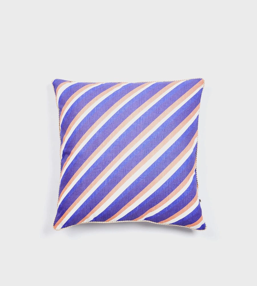 Coming Soon + Preorder Bonnie And Neil | Dina Stripe Yves Klein Blue | Cushion