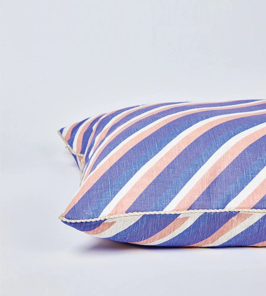 Coming Soon + Preorder Bonnie And Neil | Dina Stripe Yves Klein Blue | Cushion