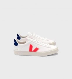 Veja | Campo Chromefree Sneaker | Extra White Orange-Fluo Cobalt Fashion + Beauty