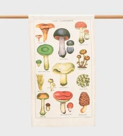 Homewares Cavallini | Mushrooms Tea Towel