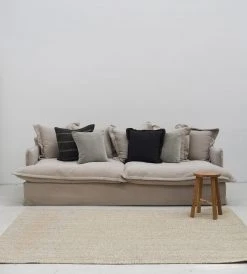 Homewares Cultiver | Mira Linen Cushion | Rafa Double Line
