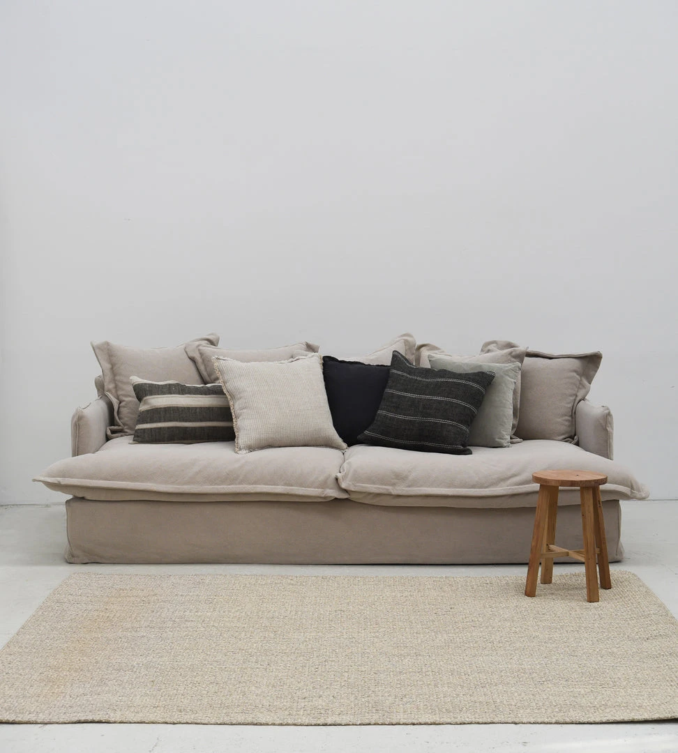 Homewares Cultiver | Mira Linen Cushion | Enzo Wide Stripe