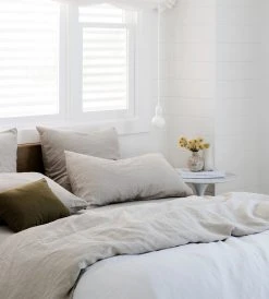 Cultiver | Linen European Pillowcase Pair | Smoke Grey Homewares