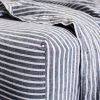 Homewares Cultiver | Linen Fitted Sheet | Indigo Stripe