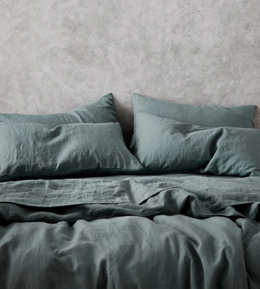 Cultiver | Linen Duvet Cover | Bluestone