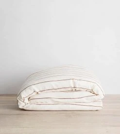 Homewares Cultiver | Linen Duvet Cover | Cedar Stripe