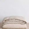 Cultiver | Linen Duvet Cover | Natural / Forest Piped