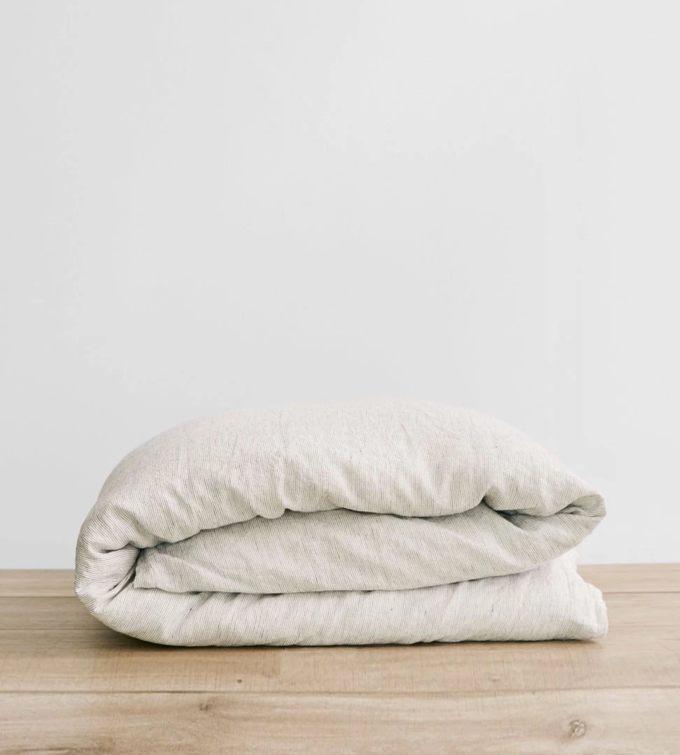 Cultiver | Linen Duvet Cover | Pinstripe