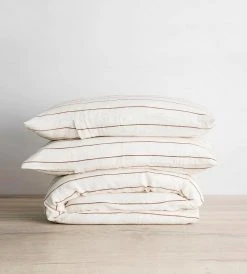 Cultiver | Linen Duvet Cover Set | Cedar Stripe Homewares