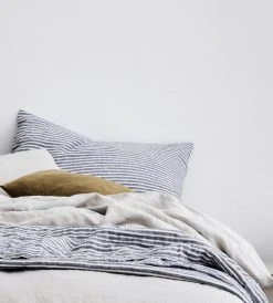 Cultiver | Linen Sheet Set | Indigo Stripe