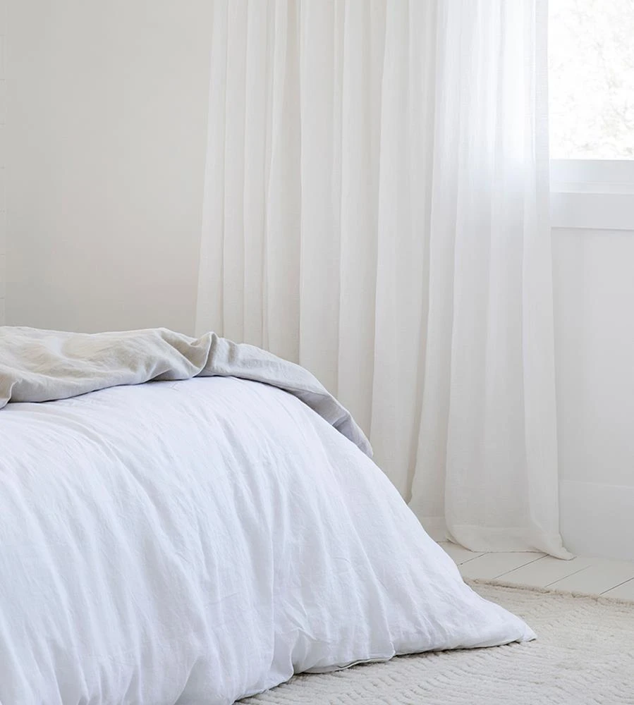 Cultiver | Linen Flat Sheet | White