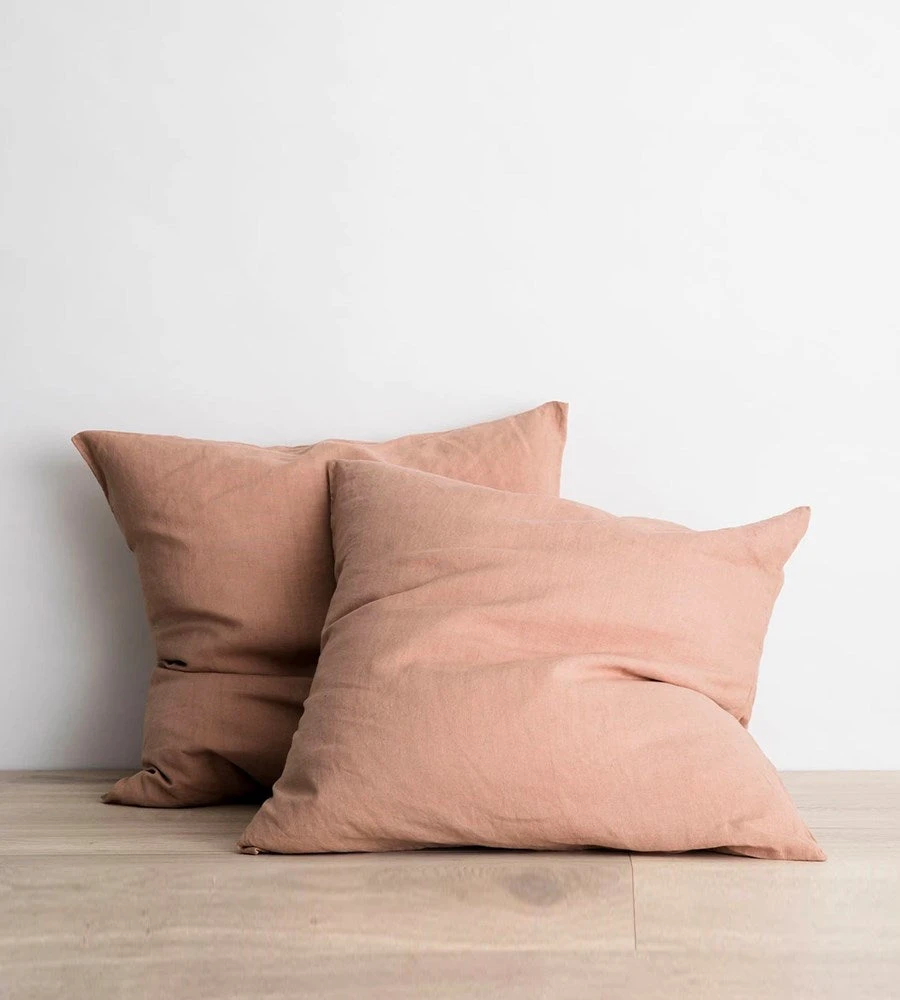 Cultiver | Linen European Pillowcase Pair | Fawn
