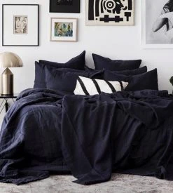 Cultiver | Linen Duvet Cover | Navy