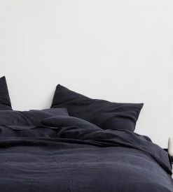 Cultiver | Linen European Pillowcase Pair | Navy Homewares