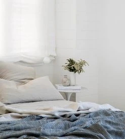 Cultiver | Linen Flat Sheet | Smoke Grey Homewares