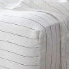 Cultiver | Linen Fitted Sheet | Pencil Stripe Homewares