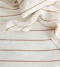 Cultiver | Linen Sheet Set | Cedar Stripe Homewares