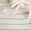 Cultiver | Linen Flat Sheet | Cedar Stripe