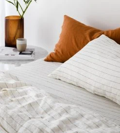 Cultiver | Linen Sheet Set | Pencil Stripe