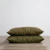 Cultiver | Linen Pillowcase Pair | Olive