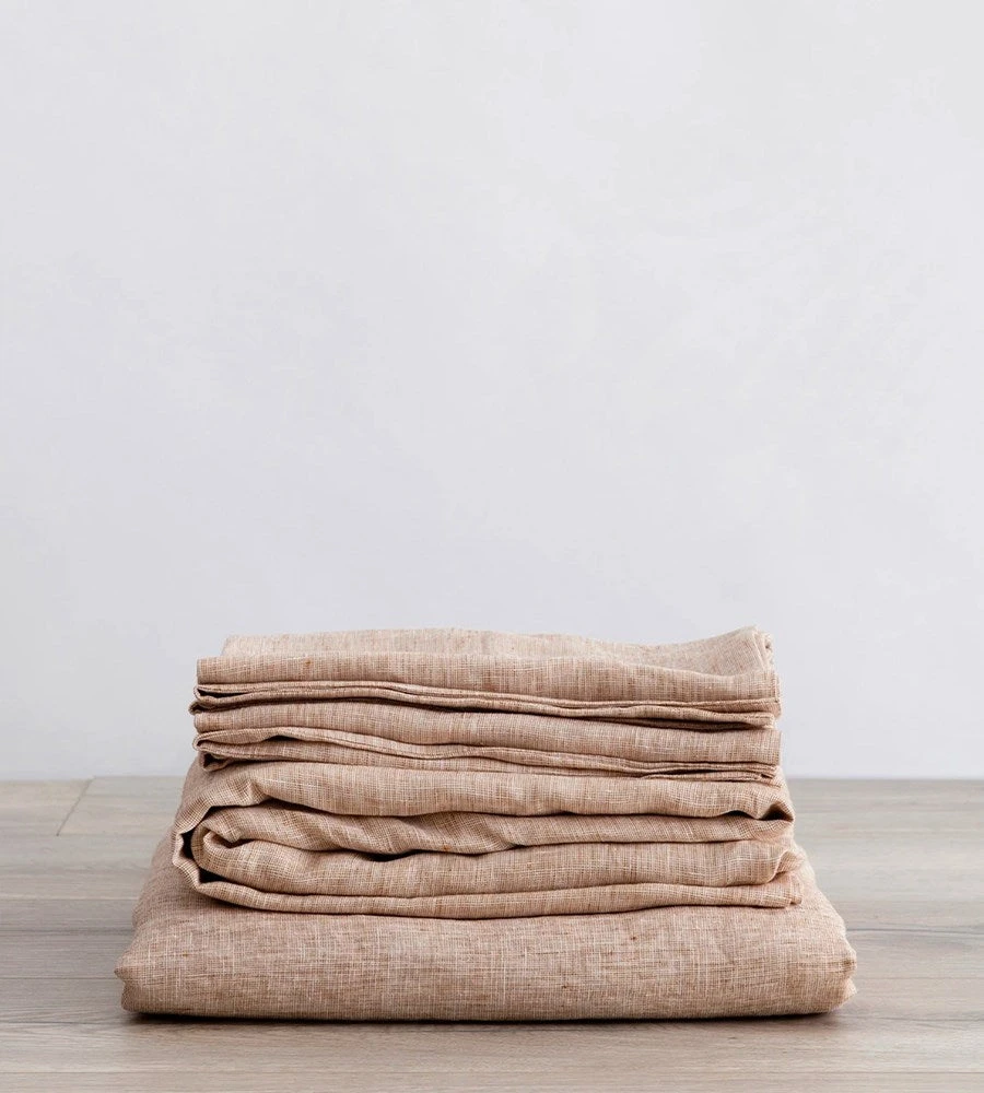 Homewares Cultiver | Linen Sheet Set | Cinnamon
