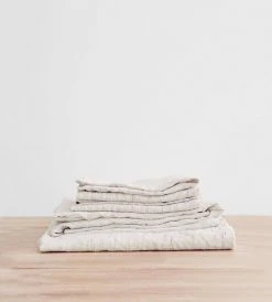 Homewares Cultiver | Linen Sheet Set | Pinstripe