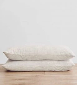 Cultiver | Linen Standard Pillowcase Pair | Pinstripe