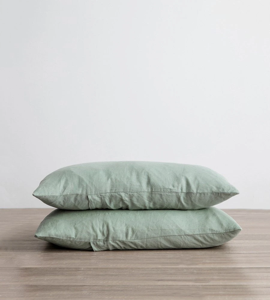 Cultiver | Linen Standard Pillowcase Pair | Sage